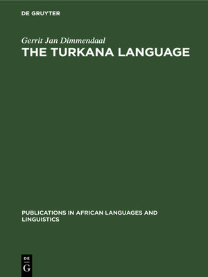 cover image of The Turkana Language